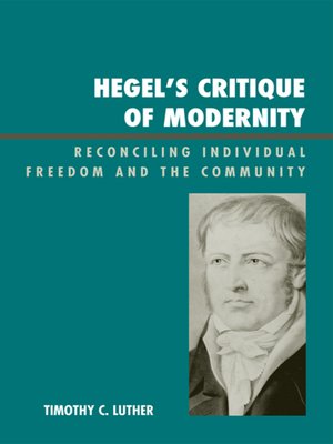 cover image of Hegel's Critique of Modernity